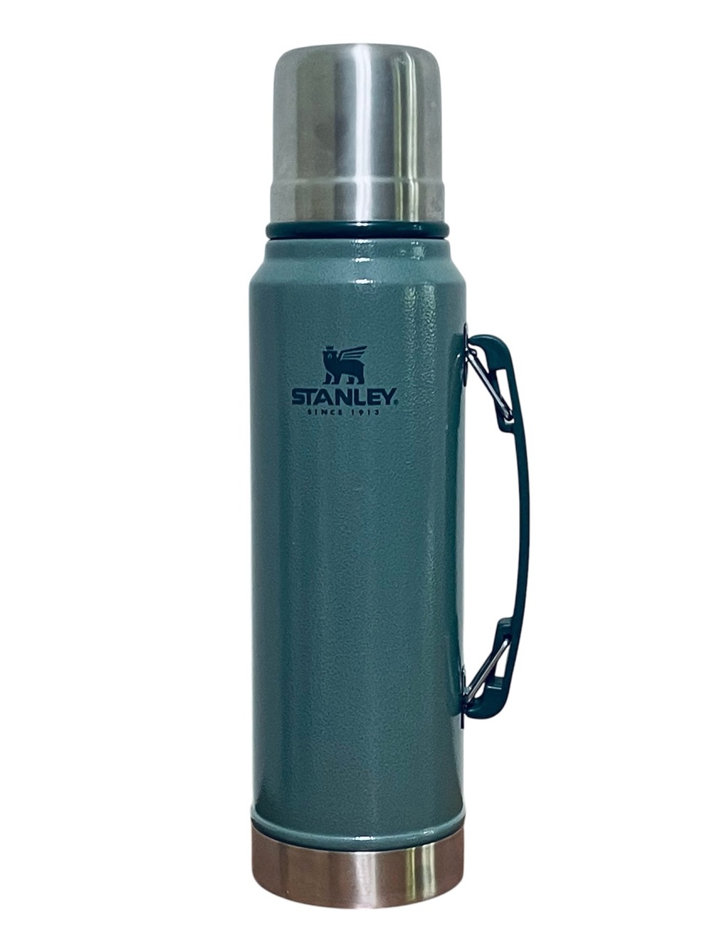 Stanley Army Green Stainless Steel Vacuum Insulated Thermos Bottle 1.1 Qt